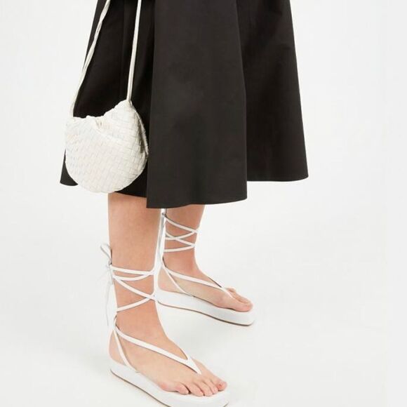 Amina Muaddi Jamie Platform Leather strappy Sandals size 38 - Picture 3 of 12